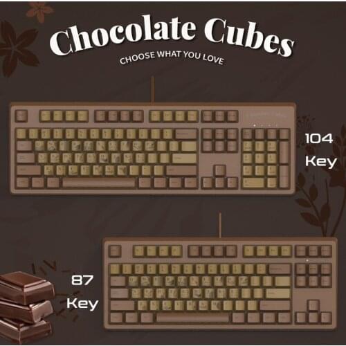 2020 AJAZZ Mechanical Gaming Keyboard Wired USB Gamer Keyboard 87/104 Keys Chocolate Cubes Keyboard for Notebook/Desktop/PC