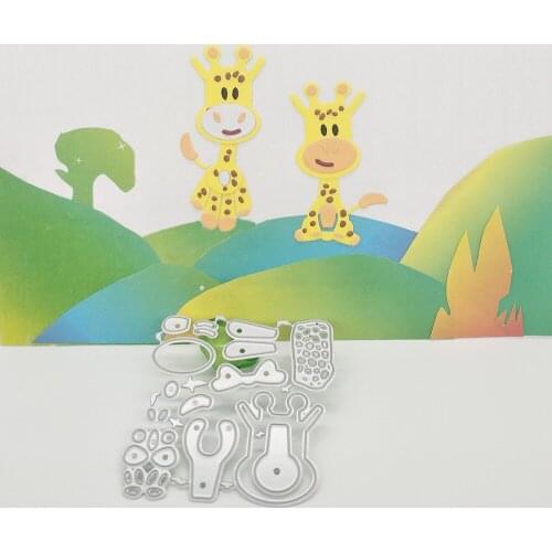 Handicraft metal cutting die, giraffe decoration, scrap paper card, craft, new design