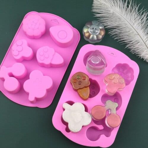 New Cherry Mushroom Silicone Cake Mold Handmade Soap Chocolate Jelly Rice Mould Baking Tools