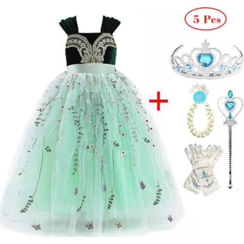 Princess Girls Cosplay 2020 New Winter Dresses Girl Snow Dress Clothing Baby Kids Beauty the Beast Clothes