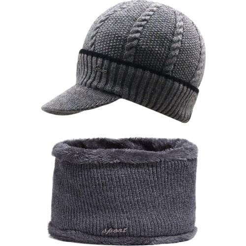 New Winter Hats For Men Skullies Beanie Hat Winter Cap Men Women Wool Scarf Caps Set Balaclava Mask Gorras Bonnet Knitted Hat