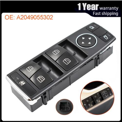 Window Switch Power Master Regulator Outside Mirror Button Console For Mercedes Benz C 230 C250 C300 E500 GLK350 A2049055302