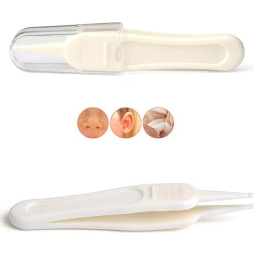 Newborn Baby Cleaning Tweezer Plastic Durable Baby Nose Ear Navel Cleaning Daily Accessories Remover Tweezer Clip Toddler Tool