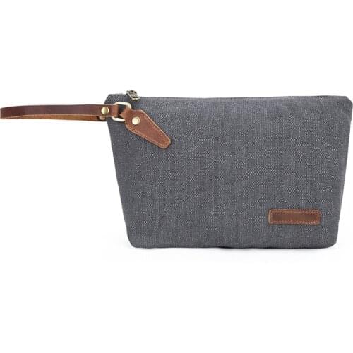 Simple Waterproof Canvas Makeup Pouch Fashion Women Cosmetic Organizer Toiletry Bag Travel Portable Storage Handbag Wash Case