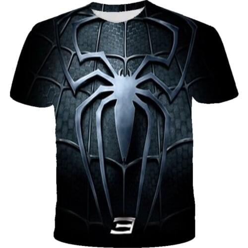 Marvel The Avengers Spiderman 2021 New Summer Mens Short Sleeve T-shirt 3D Print T-shirt Casual Breathable Hip Hop T-shirt Tops