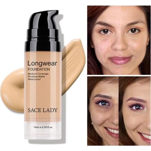 SACE LADY 15ML Concealer Face Make Up Liquid Waterproof Lasting Contouring Foundation Contour Makeup Concealer Cosmetics TSLM1