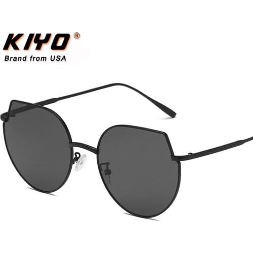KIYO Brand 2020 New Women Men Round Sunglasses Metal Classic Sun Glasses High Quality UV400 Driving Eyewear 8952