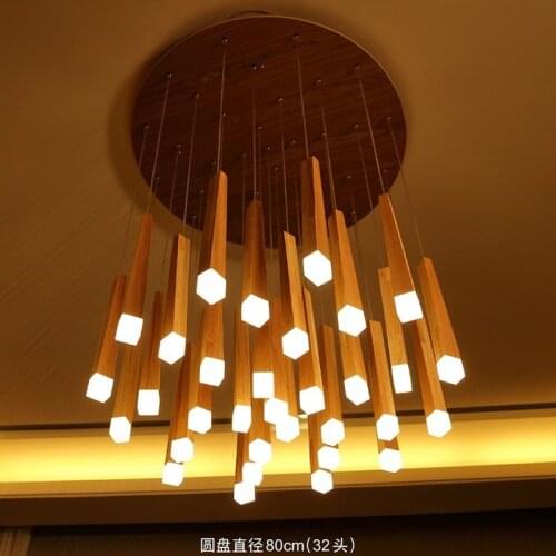 Modern Japanese Style Wood Led Pendant Lights Kitchen Restaurant Hang Lamp Modern Lustre Pendent Lamp Loft Deco Indoor Lighting