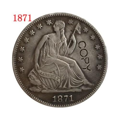 USA 1871 P,CC,S SEATED LIBERTY HALF DOLLAR COPY COINS