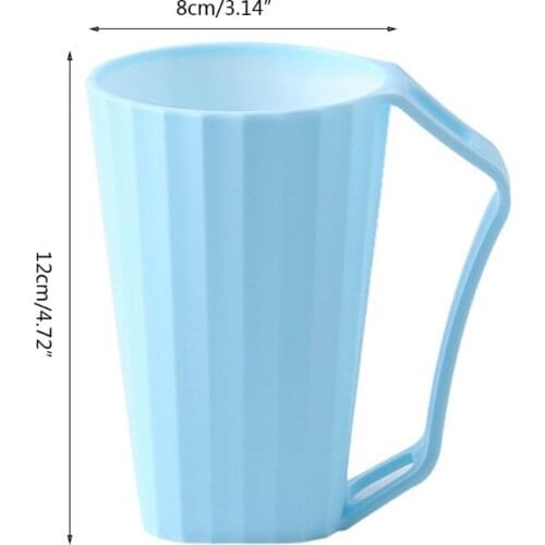 Modern Minimalist Couple Bathroom Tumbler Cup with Handle for Brushing Rinse Toothbrush Holder Household Washing Mug