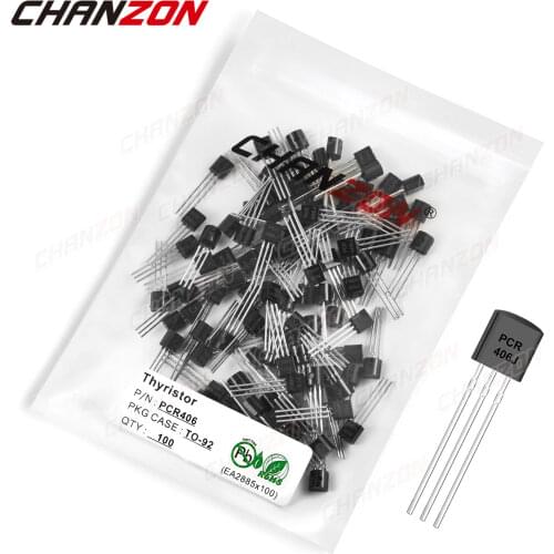 100Pcs PCR406 TO-92 Thyristor Transistor Bipolar Junction BJT Triode Tube Fets DIP Integrated Circuits