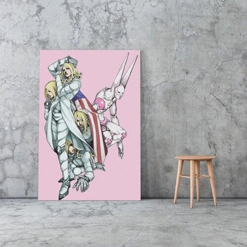 Funny Valentine D4C STEEL BALL RUN anime Canvas poster Painting wall Art decor Living room Bedroom Study Home Decoration Prints
