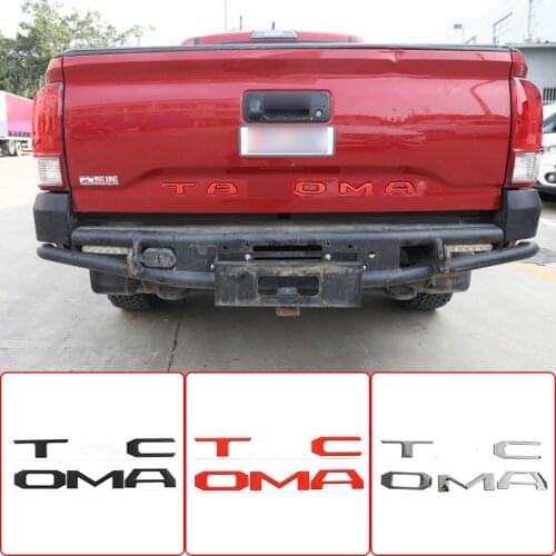 Car Back Door Letters Graphic Stickers Auto Trunk Decoration Decal For Toyota Tacoma 2016-2020 Auto Body Trim Decal Accessories