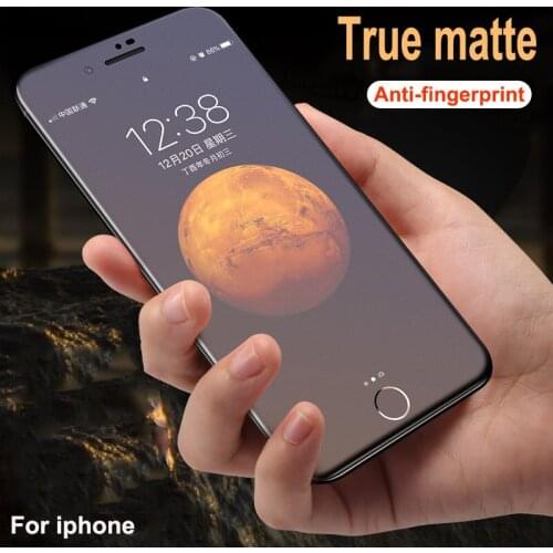 Frosted matte glass on For iphone 7 8 Plus 6 XR tempered glass 9h hardness Iphone X XS Max protective glass For iphone 6 6s Plus
