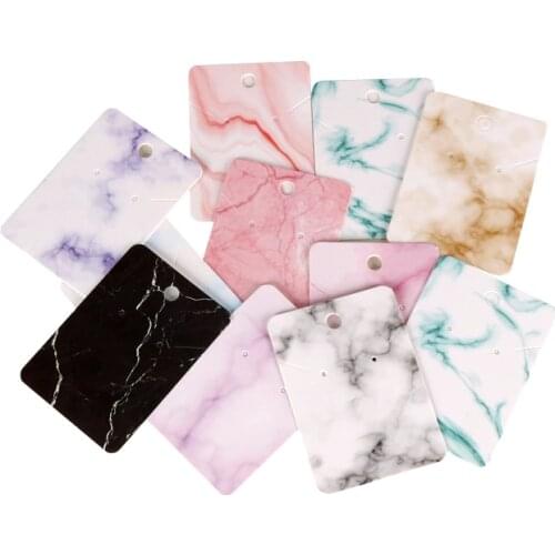 10pcs/lot Fashion Tag Multi Jewelry Earring Studs Paper Necklace Gift Card 5x7cm Packaging Display Rectangle Cards Holder