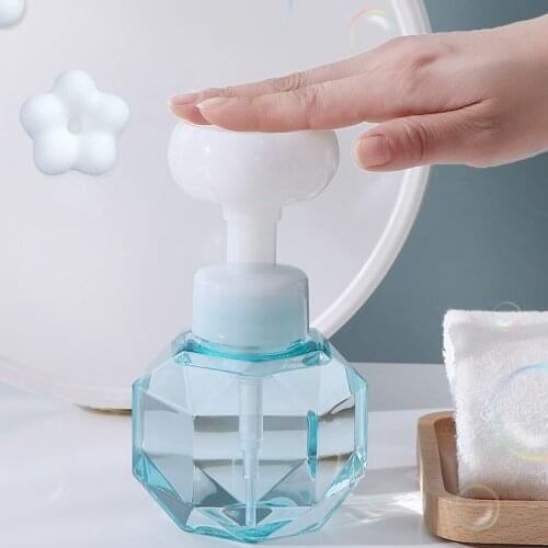300ml flower stamp soap dispenser Liquid Soap Dispenser soap foam flower Empty Plastic Bottle Shower Gel Foam Pump Bottle