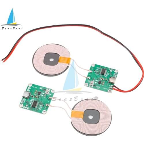 5V/9V/12V 20W Type-C USB Qi Fast Charging Wireless Charger Module Transmitter Circuit Board Coil Receiver Charger Module