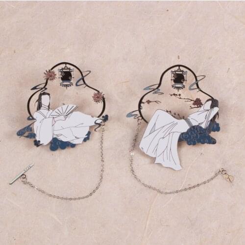 Anime WORD OF HONOR Shan He Ling Zhou Zishu Wen Kexing Metal Bookmarks Souvenir Hollow Pendant Decor Collection Cosplay Gift