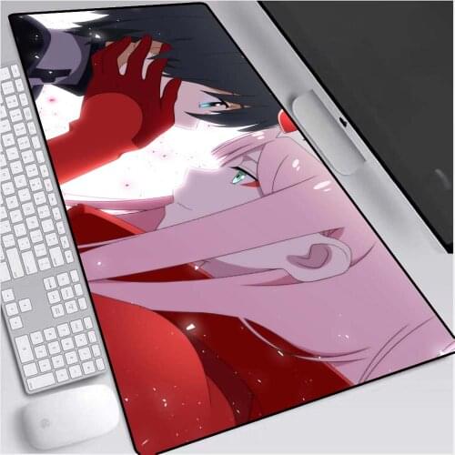 Anime Dear Franxx Mouse Pad XXL Darling In The Franxx Gaming Mousepad Laptop Waterproof Keyboard Desk Mat Pink Mousepad gift