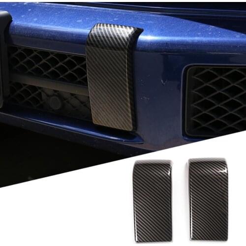 For Mercedes Benz G Class W463 19-20 Car stylingABS Black/Carbon Fiber Texture/Silver Front Bumper Trim Car Exterior Accessories