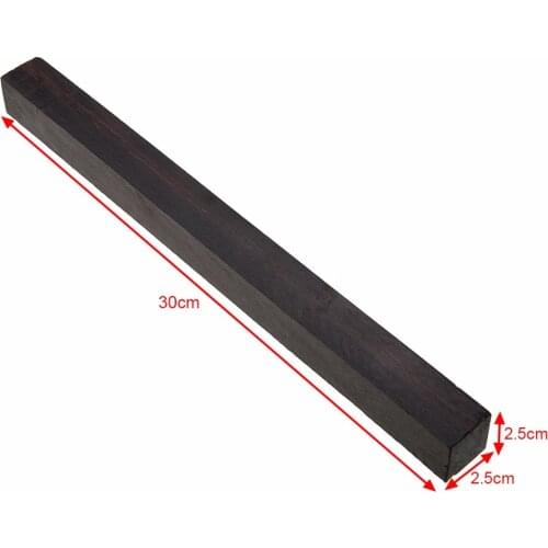 Black Ebony Lumber Gabon Handle Blank Wood Timber Handle Plate Gabon DIY Craft Handicraft Musical Instruments Tools 30*2.5*2.5cm