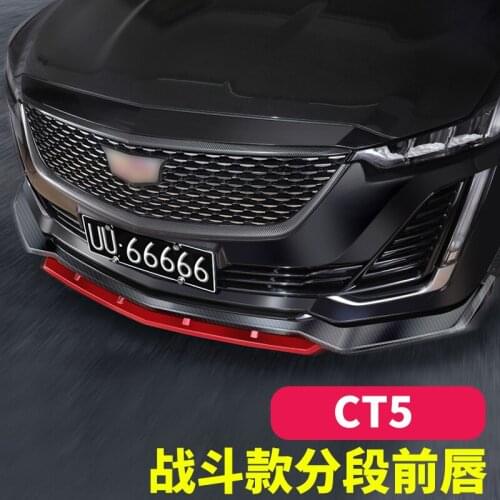 Lively2021 Fit For Cadillac Decorative Side Skirt Tail Top Wing Rear Lip Spoiler Ct5 Large Surrounding Front