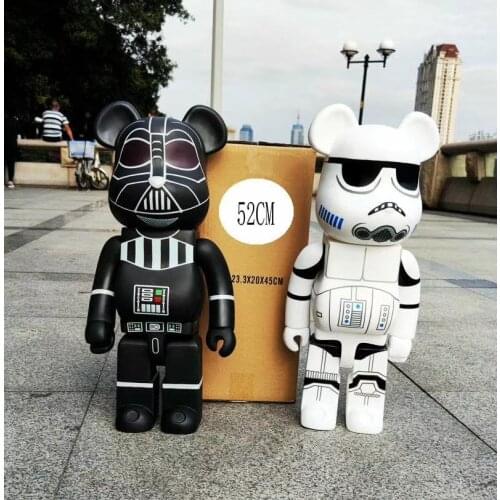 Bearbricklys 1000% 400% 52cm Pvc Action Figures Blocks Bear Dolls Decoration Models Friends Toys Christmas Gifts