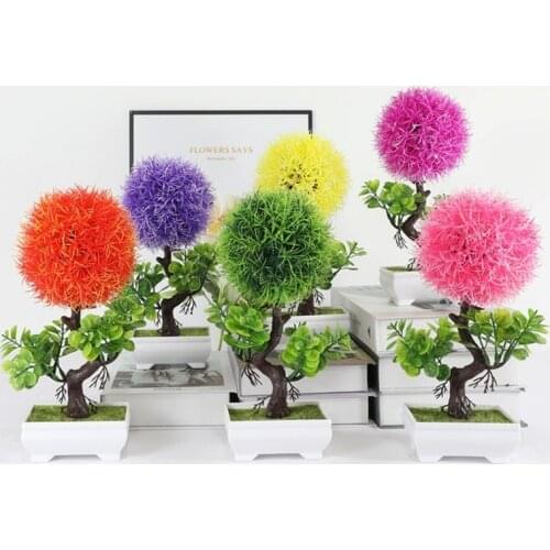 1pc Artificial Snapdragon Ball Simulation Potted Plant Flowerpot Ornaments Plants Grass Home Office Desk Decoration Accessories