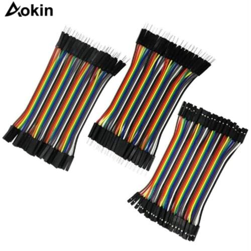 Aokin Dupont Cables 120pcs Male to Female to Male 10cm Dupont Lines For Breadboard Jumper Wires Cable For Arduino DIY KIT