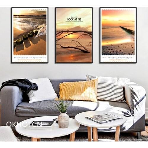 Nordic Style Landscape Posters On The Wall Modern Frameless Canvas Painting Living Room Decorative Pictures Cuadros Decoration