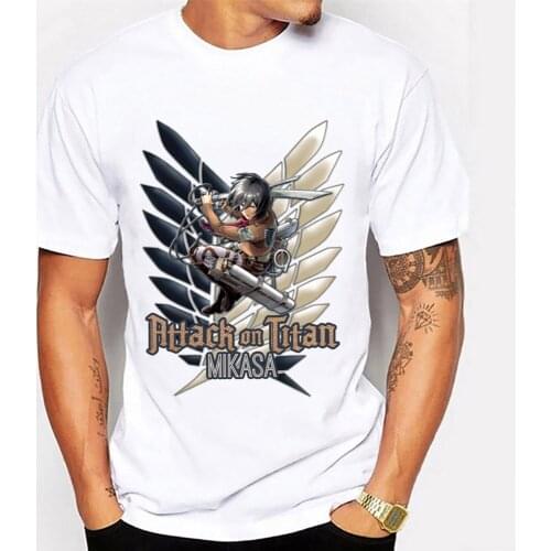 Japanese Anime Attack On Titan T Shirt Wing Of Freedom Tshirts Summer T Shirts Men Short Sleeve Tees Round Neck Tops T-Shirts