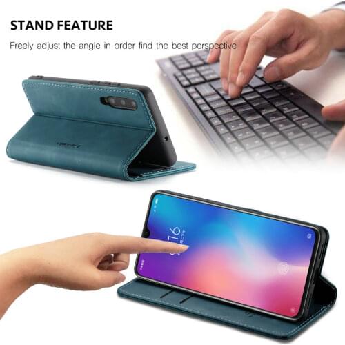 Caso de couro para xiaomi mi9 mi9t 10t lite 5g magnteico telefone carteira para redmi nota 8 luxo flip capa k20 10 cc9 pro