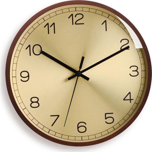 Creative Silent Wall Clock Wood Rose Gold Modern Luxury Wall Clock Large Wall Watches Home Decor Bedroom Duvar Saati Gift FZ883