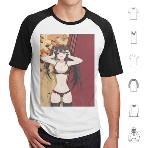 Kurumi Bikini T Shirt Diy Big Size Cotton Kurumi Tokisaki Date A Live Anime Anime Girl Animu Oppai Lewd Pantsu Bikini
