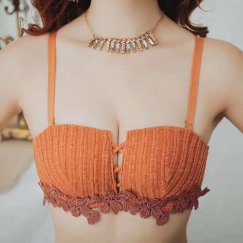 Summer Hot Women Sexy Bra Vintage Push Up Bralette Lingerie Adjusted Straps Lace Embroidery Bras Female Brassiere A B Cup