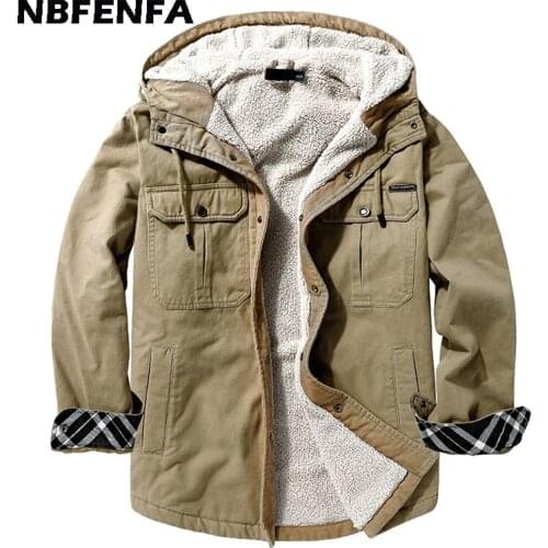 Men Winter Coats Hooded Jackets Male Warm Thick Windbreaker Fleece Solid Outdoor Outwear Overcoat Mens Parkas Casual Coat LA467