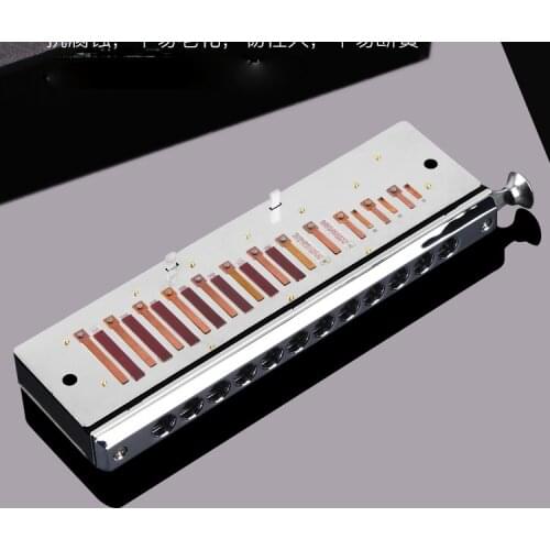 Beginner Professional Harmonica Portable Chromatic Woodwind Instrument Harmonica Tremolo Musical Musique Children Gift ED50KQ