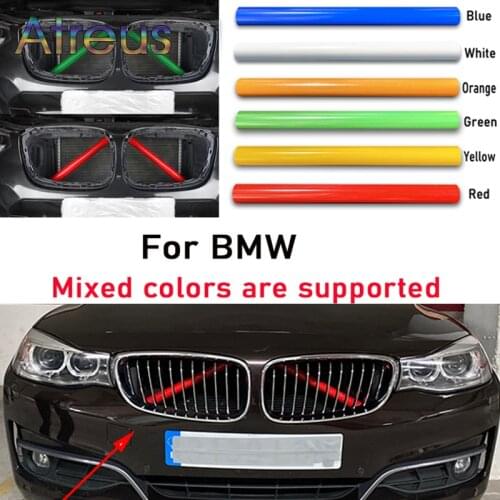 Car Front Grill Stripes Trim Cover For BMW X3 F25 G01 F30 F10 F20 E60 E61 F21 F22 F23 F45 F34 F32 F11 F36 F07 X5 G05 X6 X7 2021