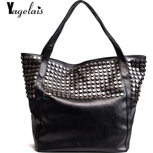Women Black Leather Casual Tote Ladies Single Shoulder Large Capacity Ruched Handbags Crossbody Bags Soft Fashion Totes Women