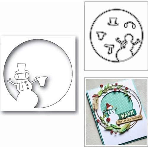 2020 New Christmas Snowman Hat Circle Metal Cutting Dies for Scrapbooking and Card Making Decorative Embossing Craft No Stamps