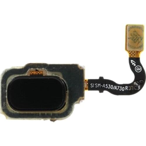 For Galaxy A8 2018 SM-A530F/A8+ A8 Plus 2018 SM-A730 Black Color Home Button Fingerprint Flex Cable