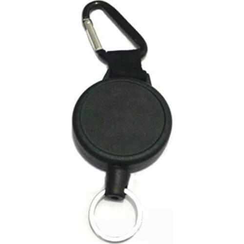 Heavy Duty Retractable Key Chain & Badge Reel Holder Carabiner Clip - Swivel-Back Extractable - Great for Swipe ID Cards or US