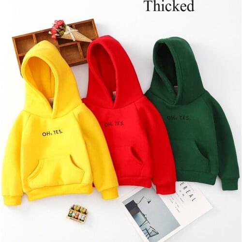 2020 sweatshirt For Girls Childrens Hoodies For Boys Red/Yellow/Green Pullover Thick Girls/Boys Sweater Kids Clothes DC125