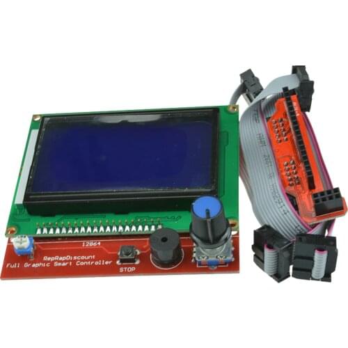 12864 lcd 3V to 12V DC 1:48 LCD Smart Controller LCD 12864 Display Monitor Motherboard Blue Screen Module for arduino 3D Printer