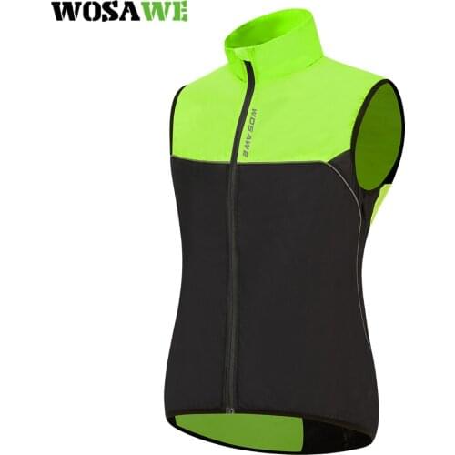 WOSAWE Windproof Cycling Jacket Men Raincoat Road Bike Clothing Mtb Jacket Summer Reflective Riding Bicycle Windbreaker