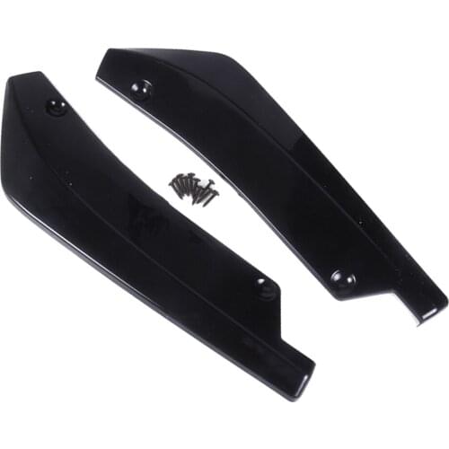 1 Pair Universal Black Car Rear Right and Left Bumper Lip Splitters 40CM