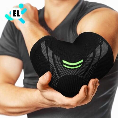 1PCS Elbow Support Elastic Gym Sport Elbow Protective Pad Absorb Sweat Sport Basketball Arm Sleeve Elbow Brace Reduce Pain