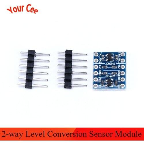 10pcs 2-way Level Conversion Sensor Module IIC I2C UART SPI 3.3V to 5V 5V to 3.3V Logic Level Shifter With Pins For Arduino