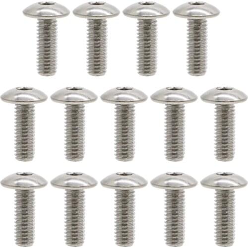 14 PCS Chrome Fender Plastic Bolt For Yamaha banshee blaster warrior raptor 250 350 660 700, yfz450 kodiak wolverine timberwolf