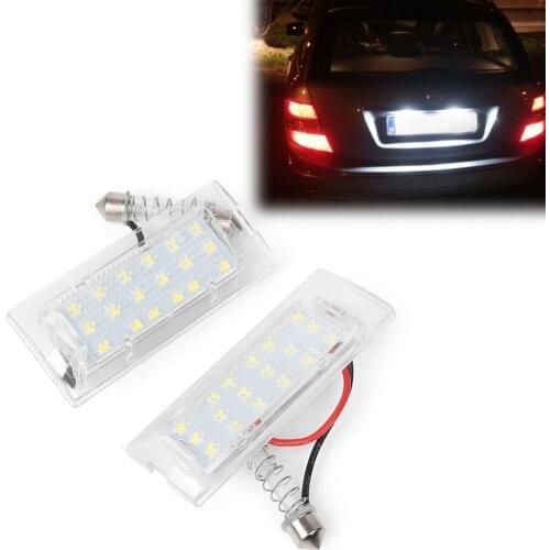 2Pcs Error Free Car License Number Plate Light 12V White LED Lamp For BMW E53 X5 1999-2006 & E83 X3 2003-2009